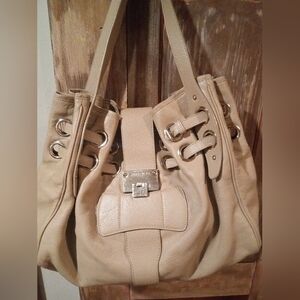 Jimmy Choo Tan Leather Shoulder Bag